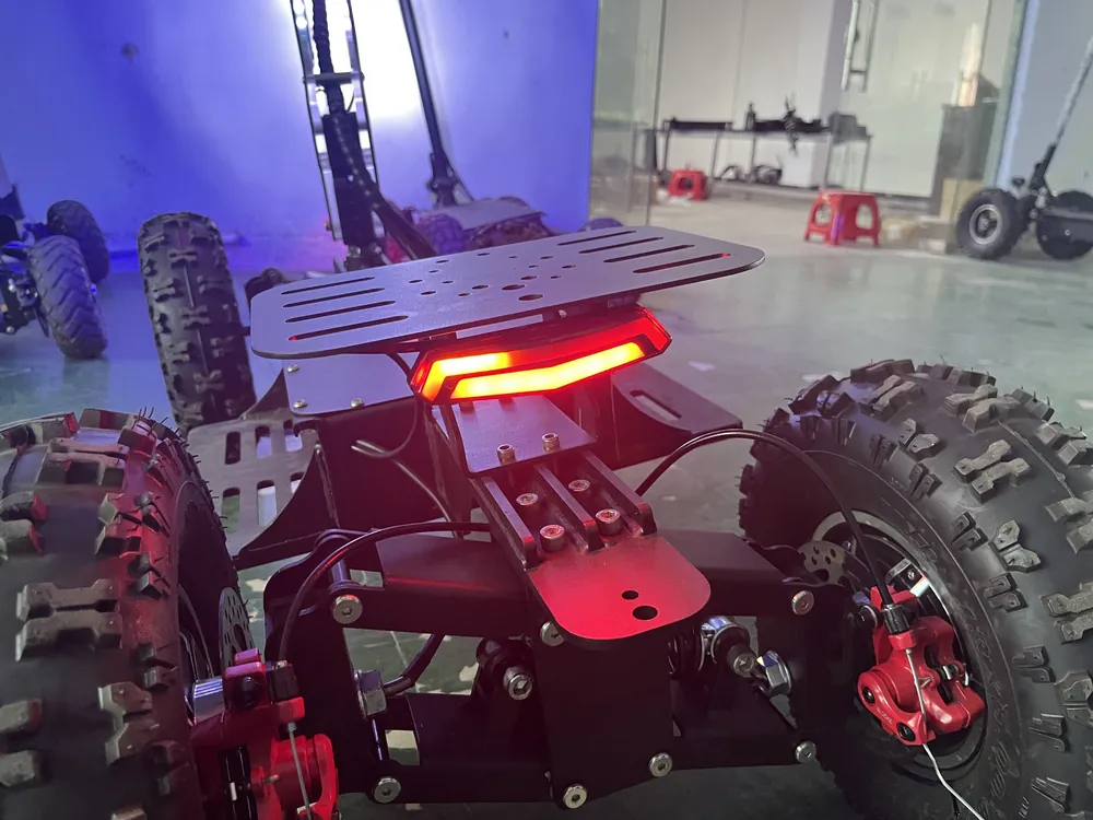 Customer photo showing rear light and suspension